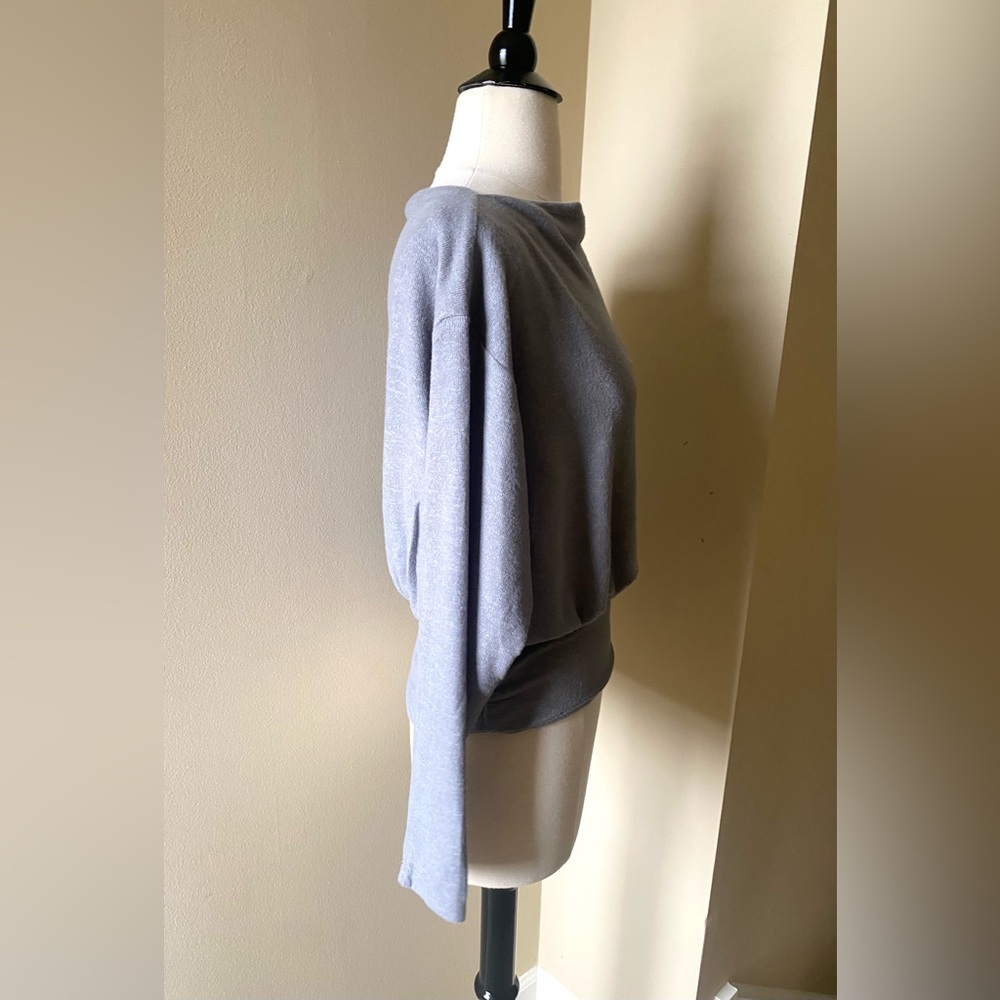 LOFT Heathered Ruched Hem Boatneck Top - Small - New - Picture 10 of 14